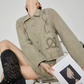 Retro Rope Embroidered Jacket / Mini Skirt FER0391