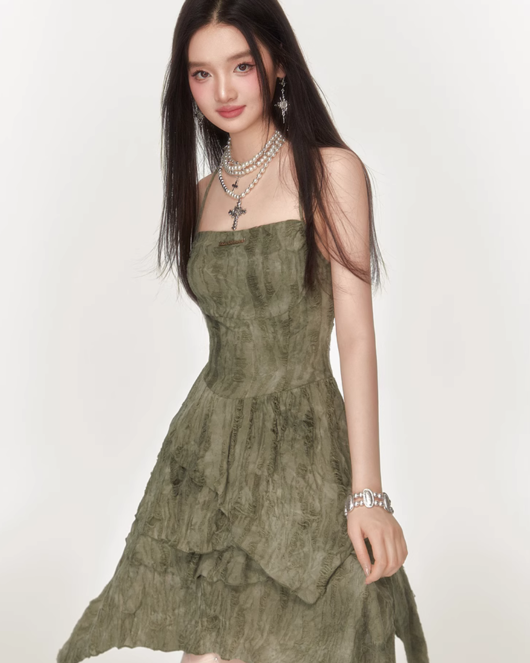 Back Open Flared Cami Dress EPU0014 Back Open Flared Cami Dress EPU0014