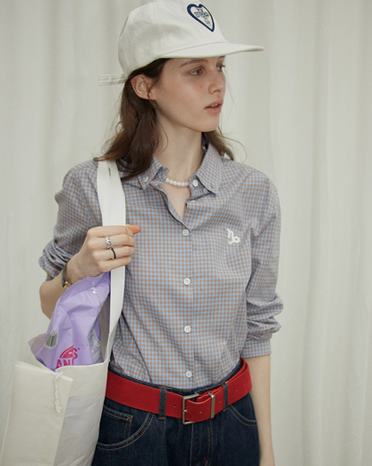 Gingham Check Long-Sleeve Shirt RLZ0012