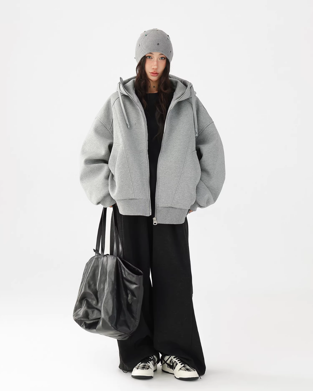 Stand Collar Hoodie Zip Jacket ACS0358