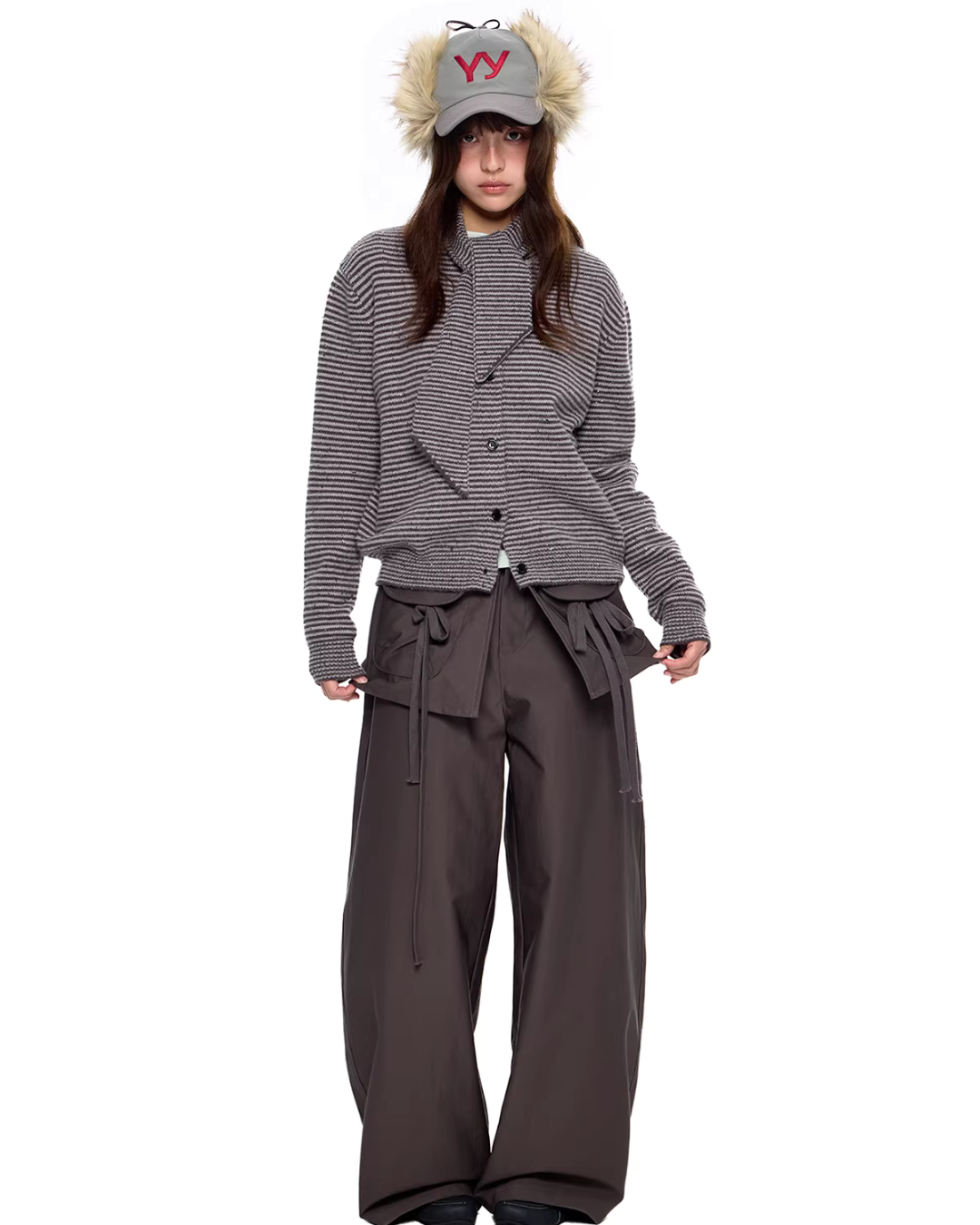 Dot Polar Fleece Knit Cardigan EZK0099