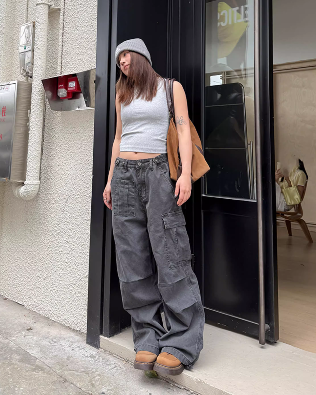 パンツ LOSTshadow Washed Loose Work Pants CYE0076 – AuroraBoutique