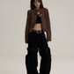 Suede Cropped Jacket ONP0003