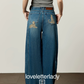 Tight Short-Sleeve T-Shirt / Pocket Print Denim Pants LLA0667