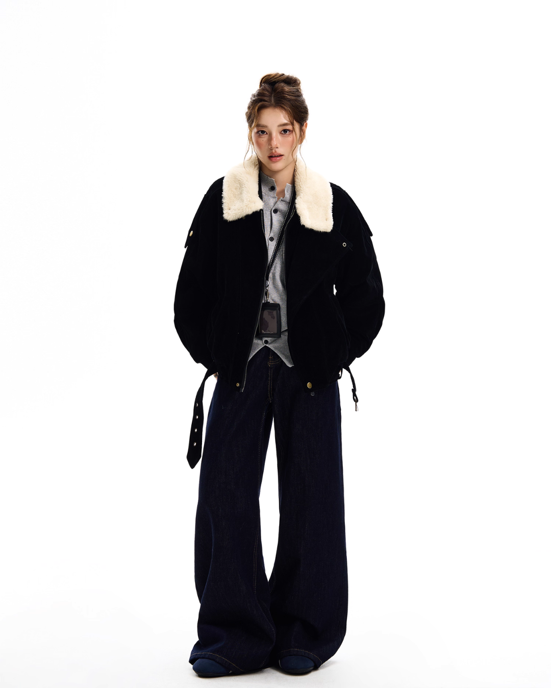 Fur Collar Suede Jacket HGX0047
