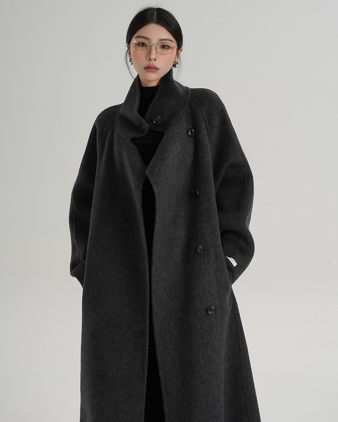 Stand Collar Long Coat SRS0379