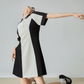 Bi-color Half-Zip Polo Dress FER0198