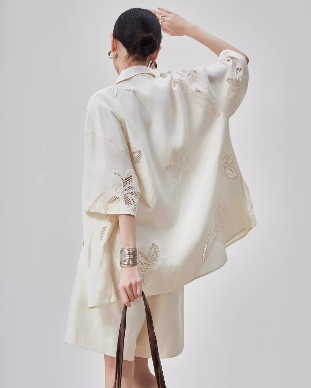 Botanical Embroidery Shirt / Shorts FER0116