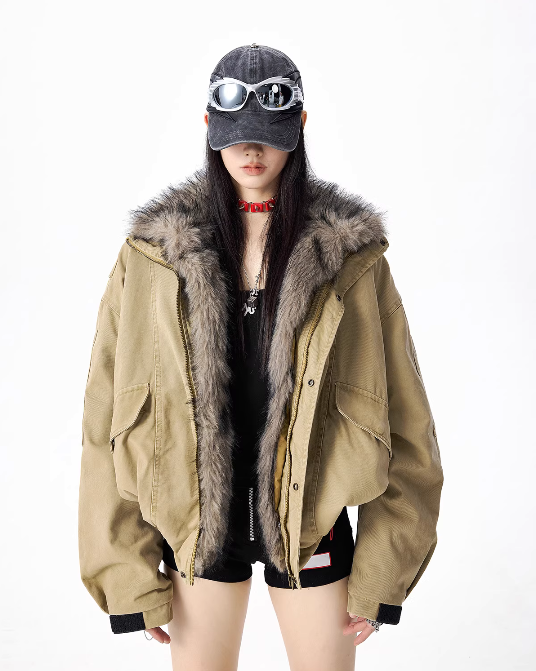 Vintage Fur Work Jacket ICM0112