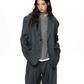 Textured Minimalist Blazer / Wide Pants VAT0018