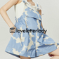 Blue & White Strap Dress LLA0095