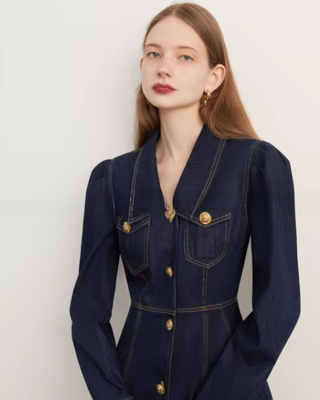 Vintage Slim-Fit Denim Dress DPY0081