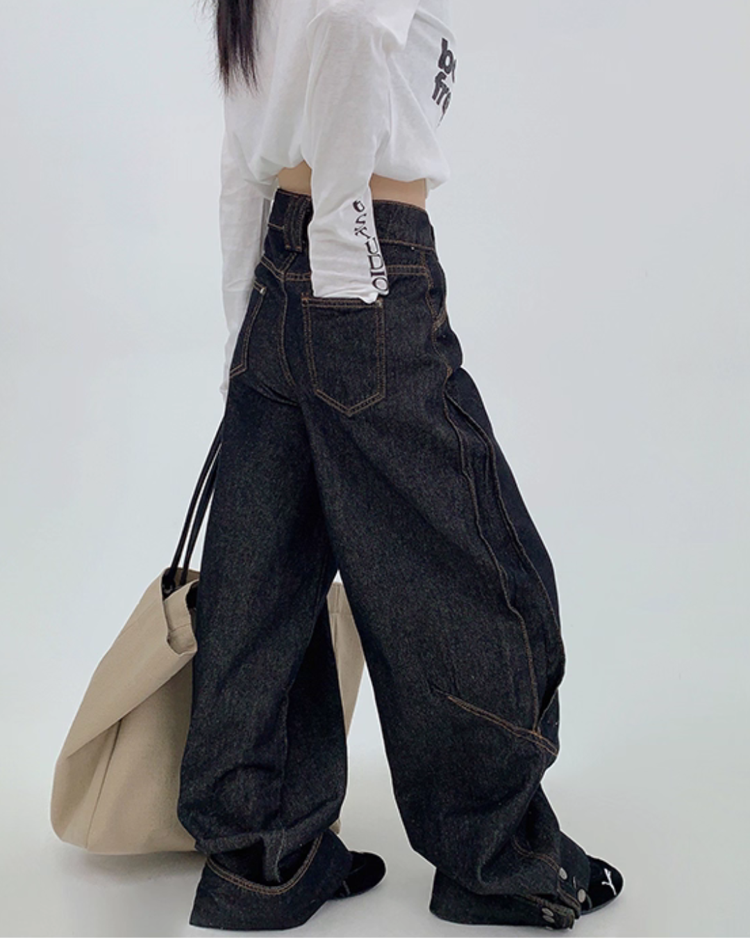 Vintage Straight Wide Pants YLS0972