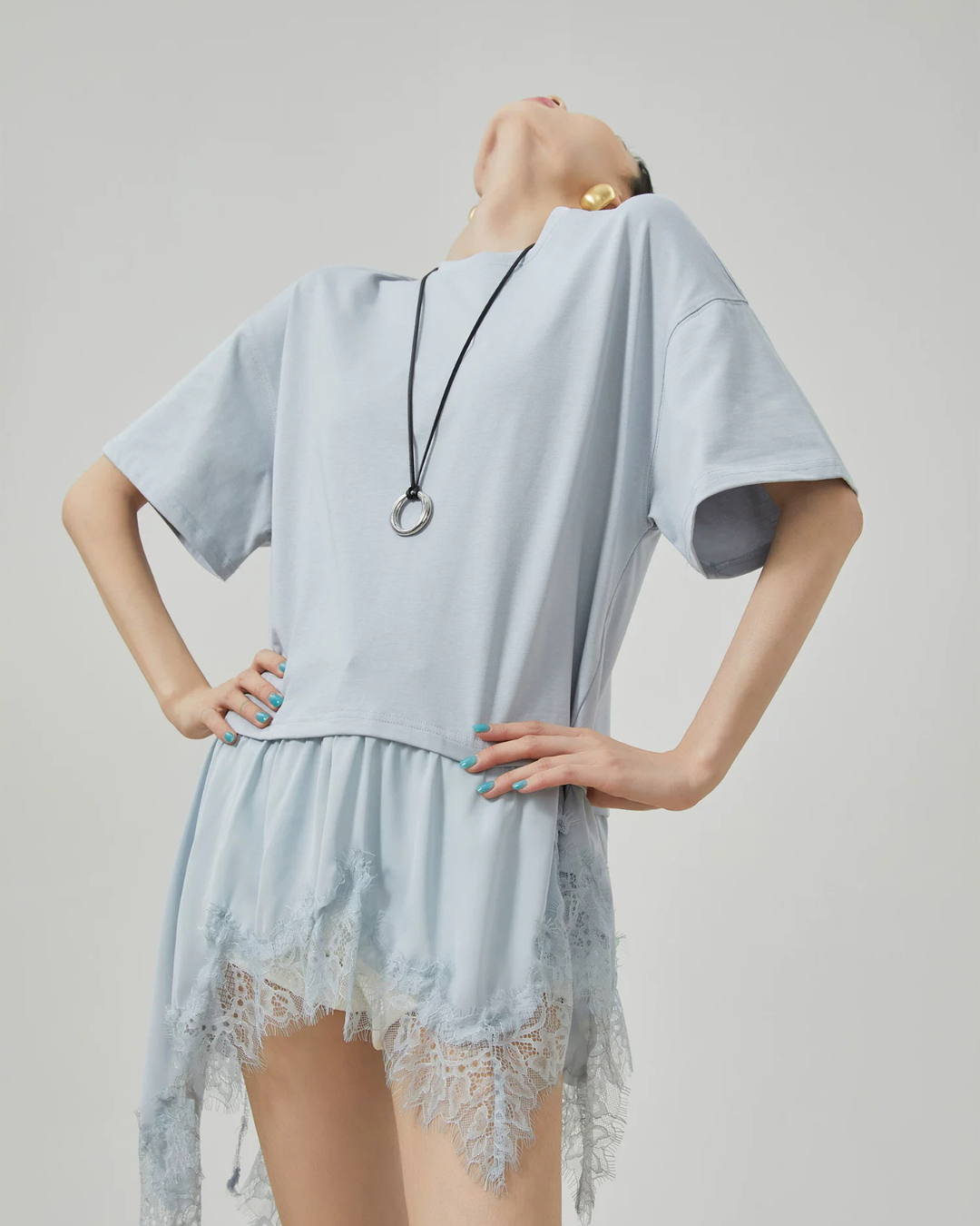Asymmetric Design Mini Dress FER0236