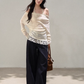 Lace Off Shoulder Knit Tops WDB0020