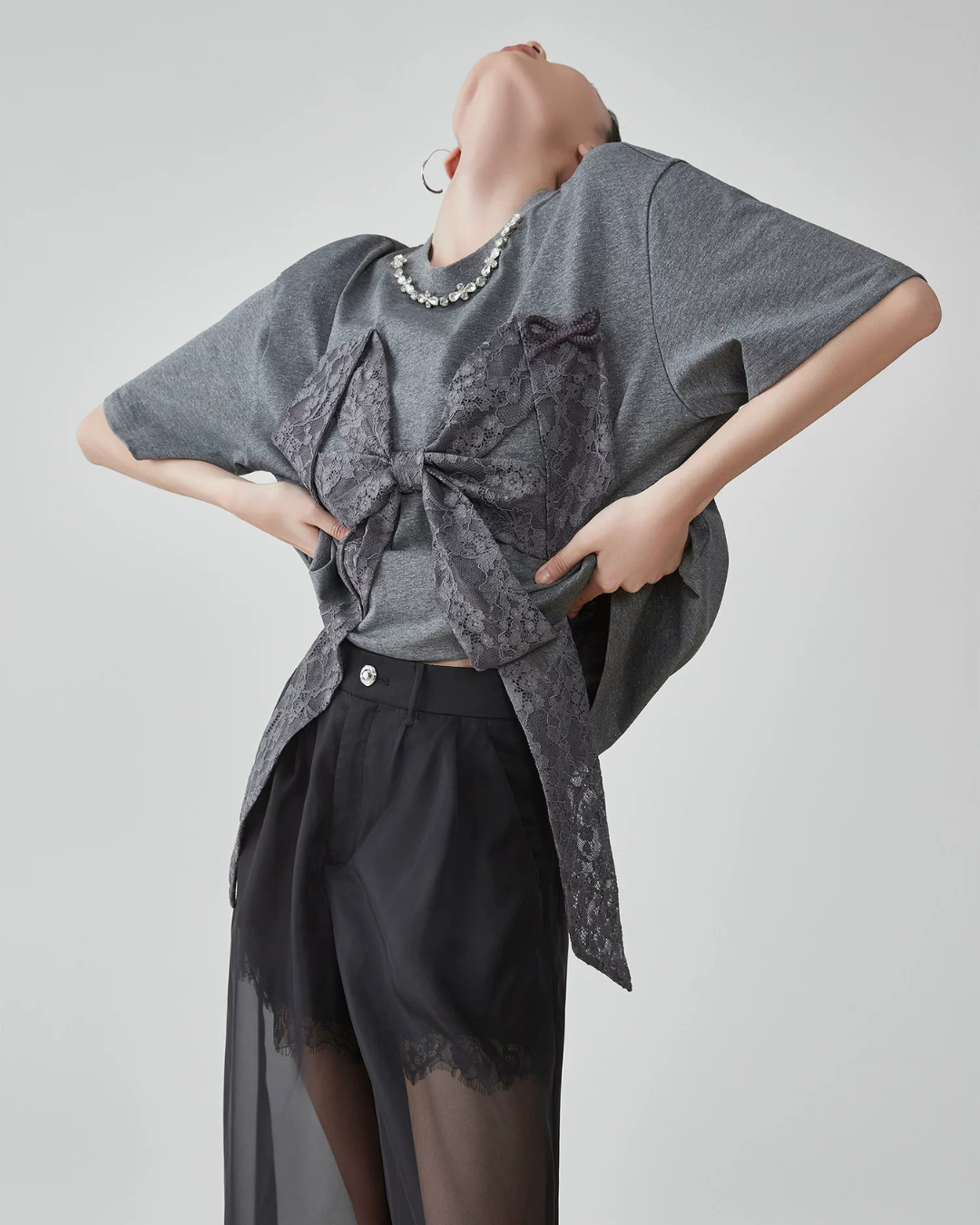 Race Ribbon Oversize T-shirt FER0152