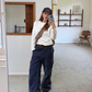 Wide Denim Cargo Pants CYE0052
