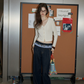 Patchwork High Waist Wide Pants RLZ0008
