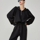 Half-Zip Sailor Collar Top / Wide Pants FER0374