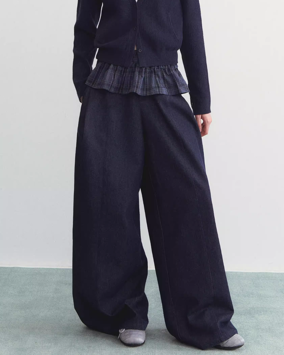 Denim-Style Wide Pants SPY0029