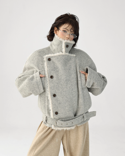 Fur Collar Trench Coat  ACS0346