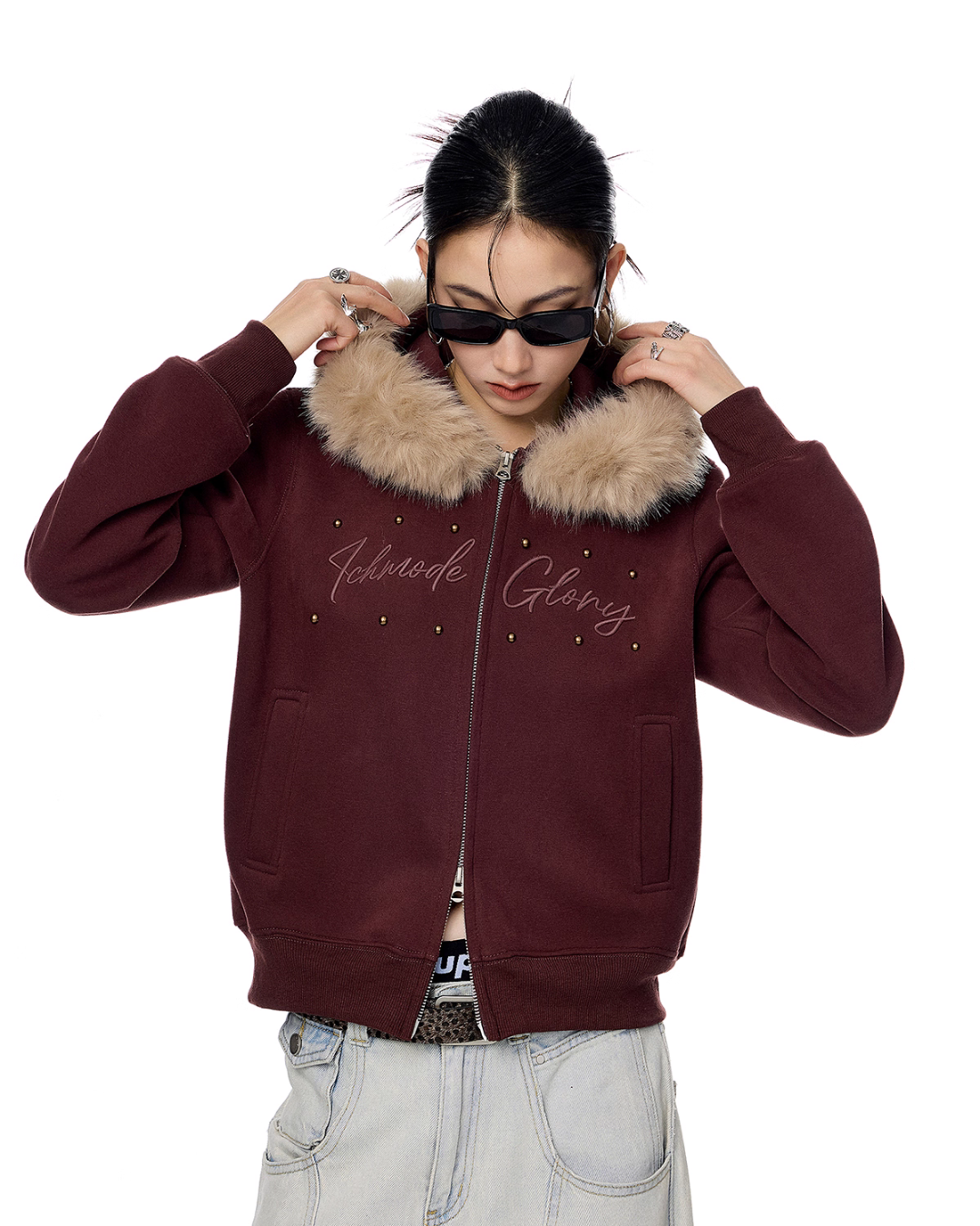 Fur Hood Zip Hoodie ICM0093