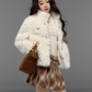 Stand Collar Fluffy Fur Jacket TRK0009