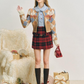 Wool Check Tweed Skirt GOU0127