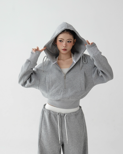 Half Zip Hoodie / Wide Sweatpants ACS0285