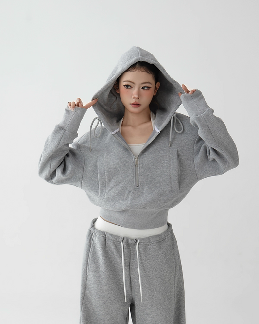Half Zip Hoodie / Wide Sweatpants ACS0285