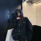 Labeled Button Double Zip Hoodie YLS1076