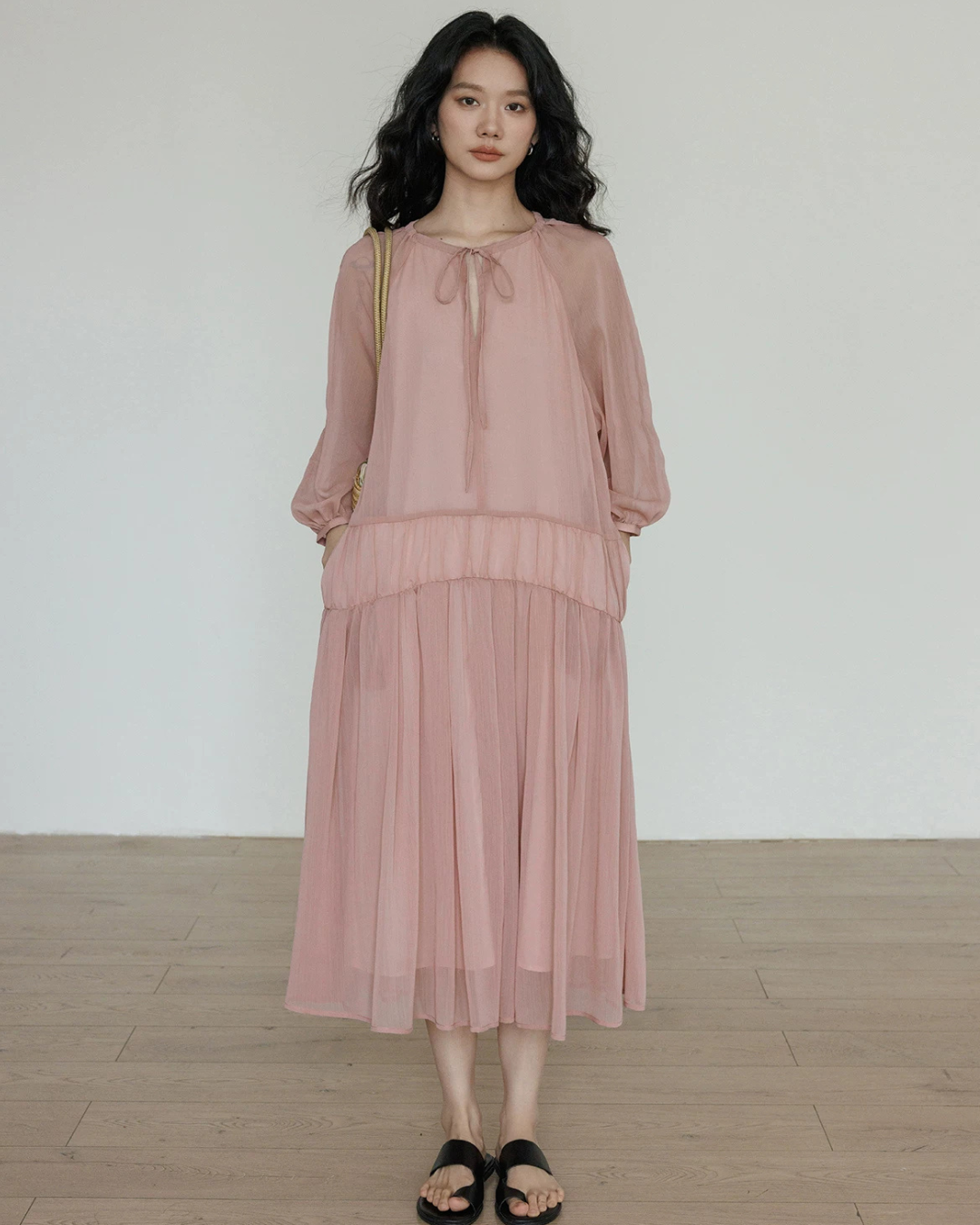 Feminine Tiered Long Dress VAS0197