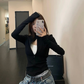 Cropped Slim Zip Jacket YLS1049