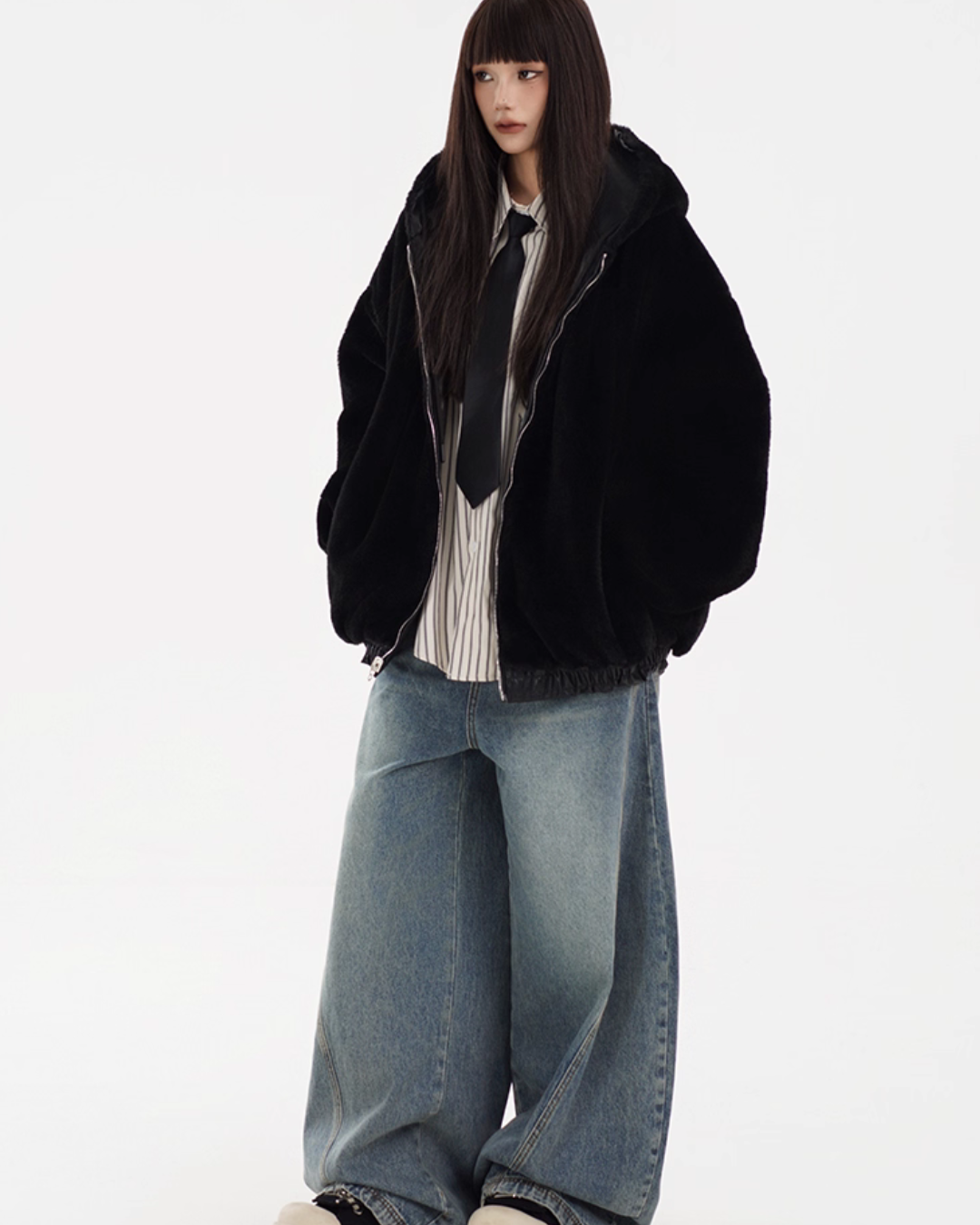 Reversible Leather Boa Jacket  FEC0003