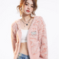 Loose Pink Knit Cardigan AFD0004