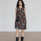 Retro Flower Design Sleeveless Dress VAS0102