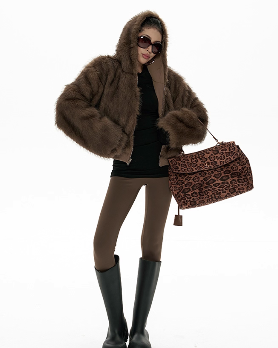 Big Hood Fur Coat ZRS0087