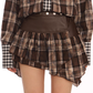 Paid × Gingham Check Shirt / Tiered Mini Skirt BGS0047