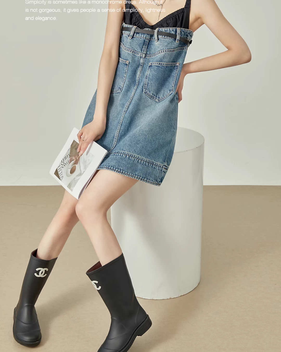 Denim Docking Cami Dress LLA0089