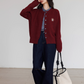 Round Neck Long Sleeve Knit Cardigan VAS0139