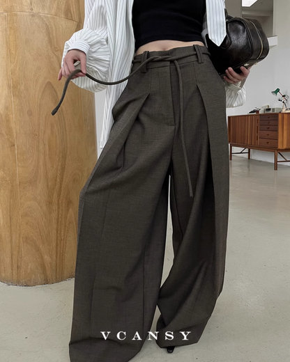 Retro High Waist Wide Pants VCY0063