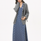 Paid Halter Neck Dress / Knit Cardigan WEO0003