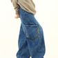 Retro Curve Wide Denim Pants WDZ0030