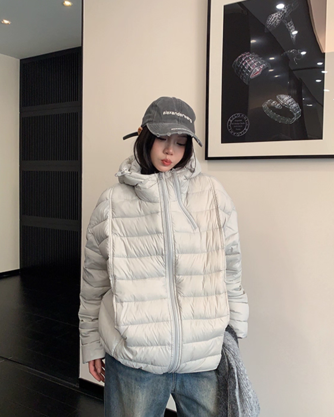 Mid-Length Down Hood Jacket YLS1010