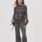 Off Shoulder Ribbed Knit WEO0013