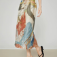 Colorful Art Print Lshirt / Long Skirt FER0359