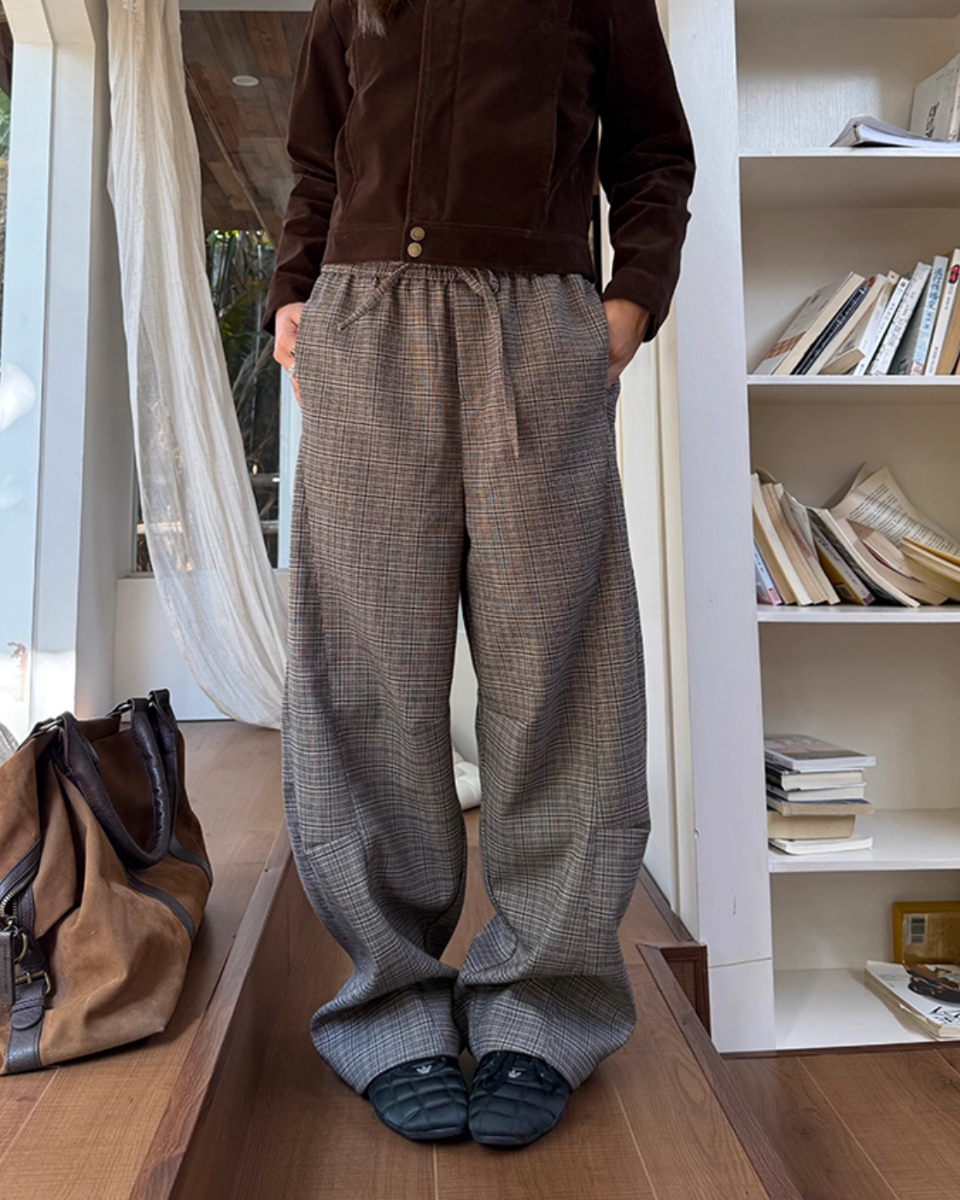 Plaid Patchwork Loose Pants CYE0085