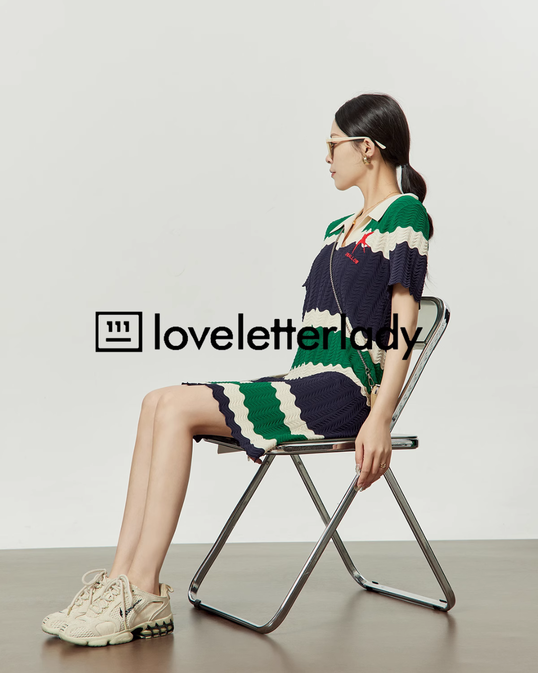 Wave Stripe Polo Dress LLA0196