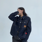 Dark Blue Stitch Denim Jacket YLS0901