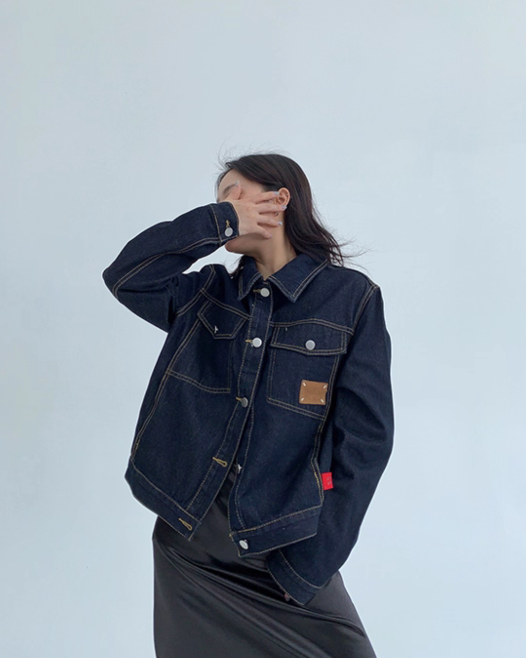 Dark Blue Stitch Denim Jacket YLS0901